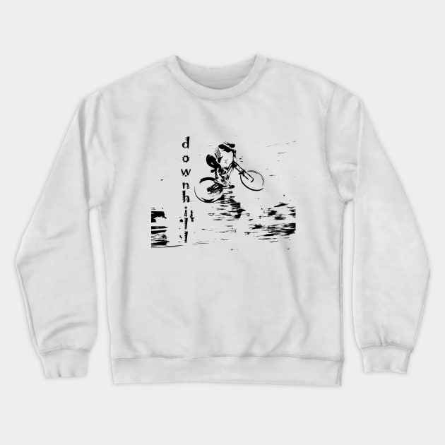 mountain bike downhill Crewneck Sweatshirt by rickylabellevie